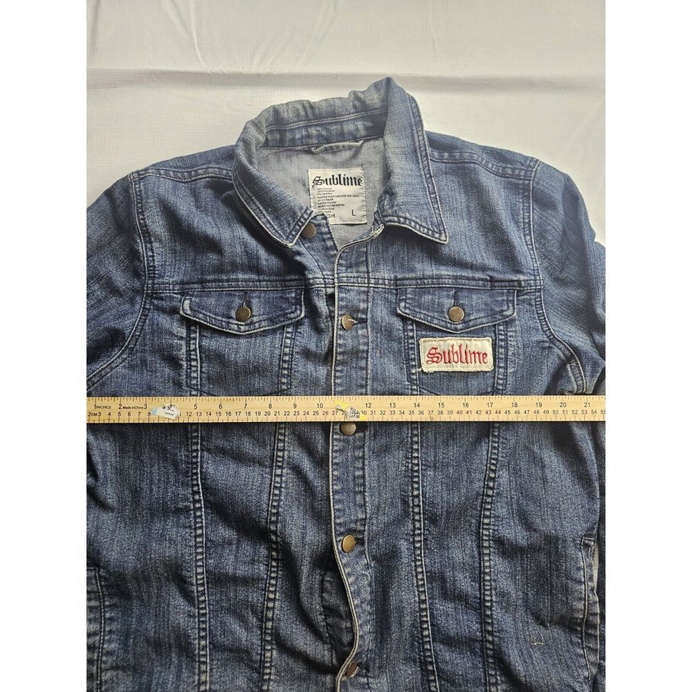 Sublime Adult Size Large Sun Patch Denim Jacket‎ Denim Jacket Denim